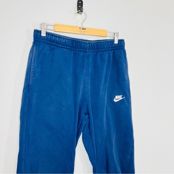 Nike Navy Classic Essential Fleece Slim Sweatpants L - Picture 4 of 6
